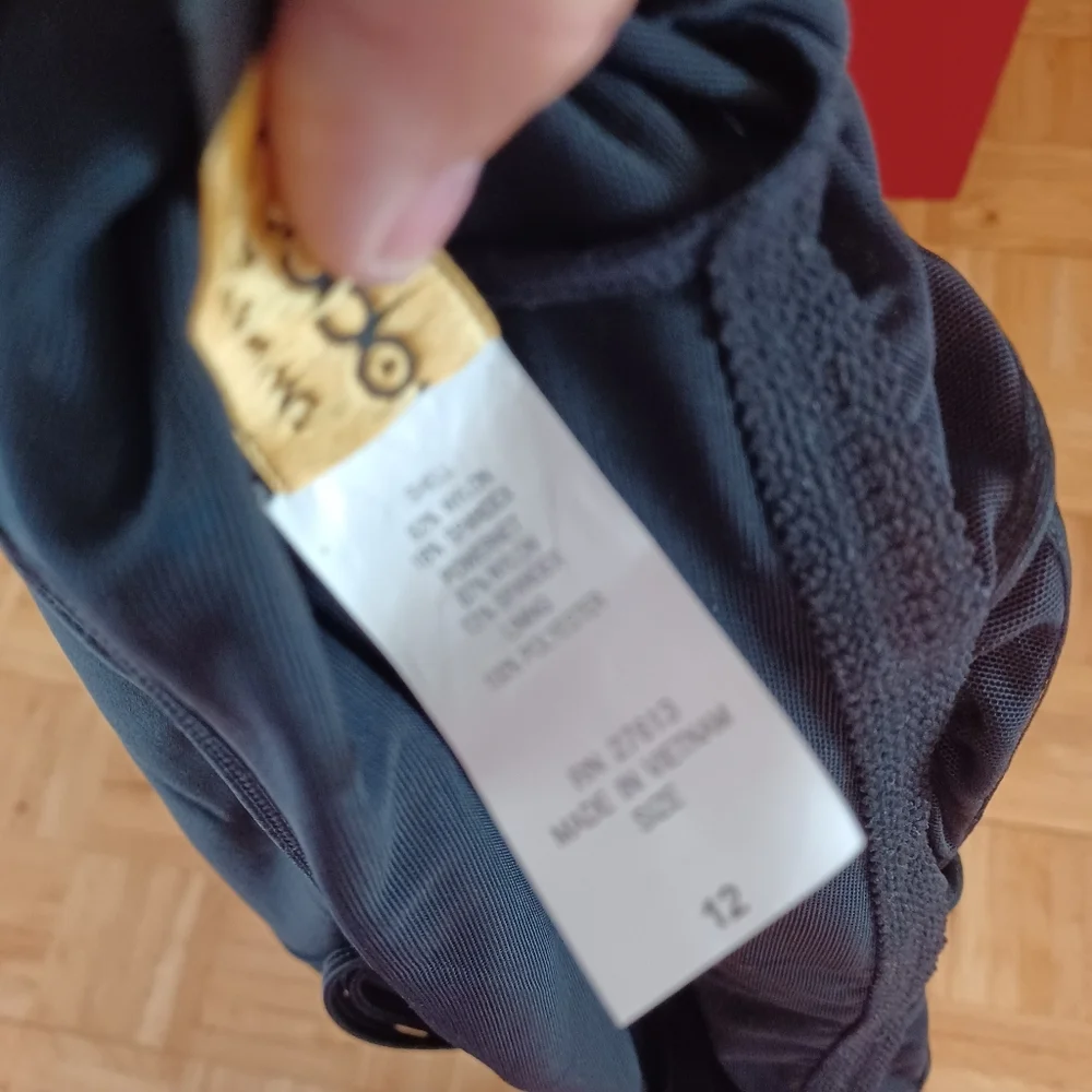 Swimsuit  Robbylen  size 12 black one peice